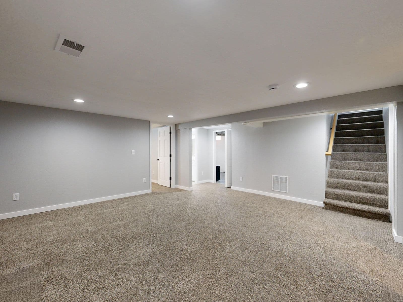 Finished, dry basement